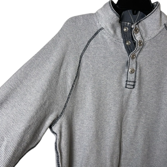 Tommy Bahama striped,snap ,pullover sweater , sz L,cotton blend ,coastal,sporty - Picture 6 of 12